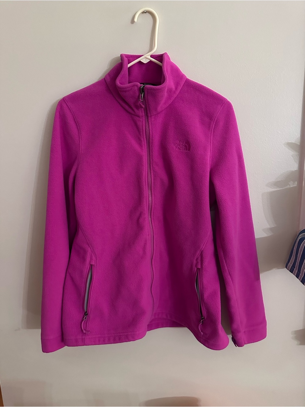 The North Face Hot Pink Fleece Pullover with Embossed Logo